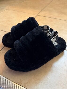 UGG Open Toe Slippers with Back Strap